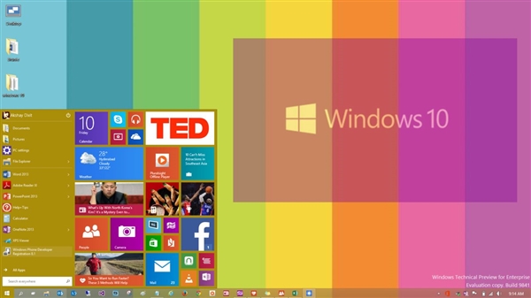 看看别人的Windows 10桌面