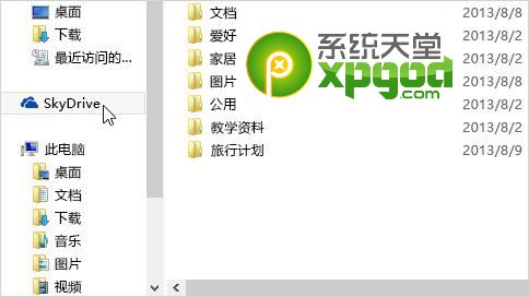 win8.1内置SkyDrive网盘怎么用